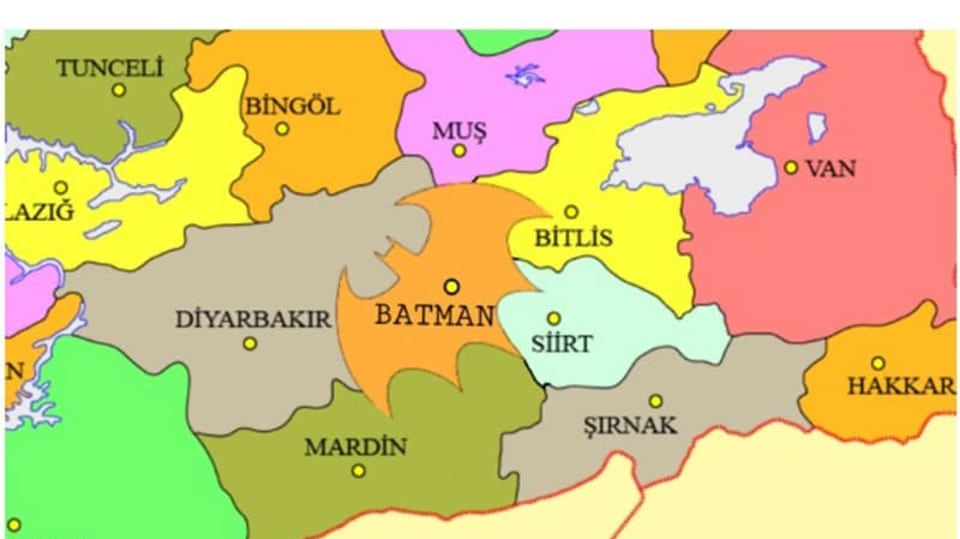 Takhle by měly nově vypadat hranice provincie Batman